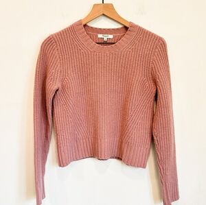 Madewell Wool Cable Knit Crew Neck Sweater Pink Size S